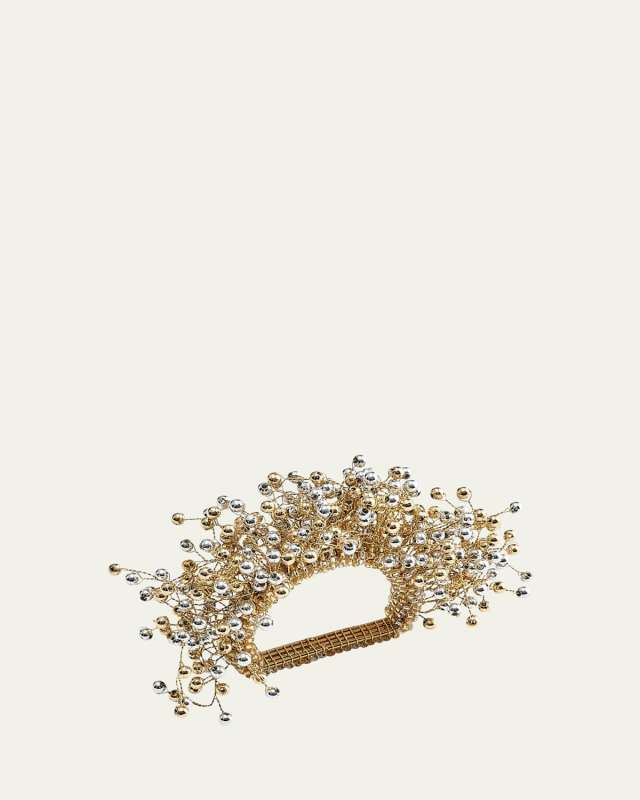 Spray Napkin Ring, Gold and Silver